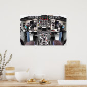 Poster cockpit de l'aéronef (Cuisine)
