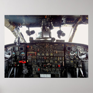 Poster cockpit de l'aéronef