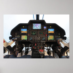 Poster cockpit d'hélicoptère
