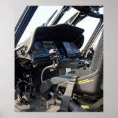 Poster Cockpit d'hélicoptère militaire (Devant)