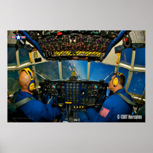 POSTER COCKPIT HERCULES C-130T