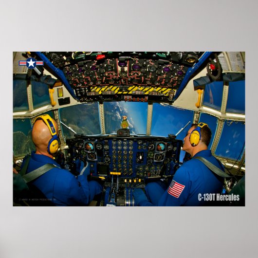 POSTER COCKPIT HERCULES C-130T (Devant)