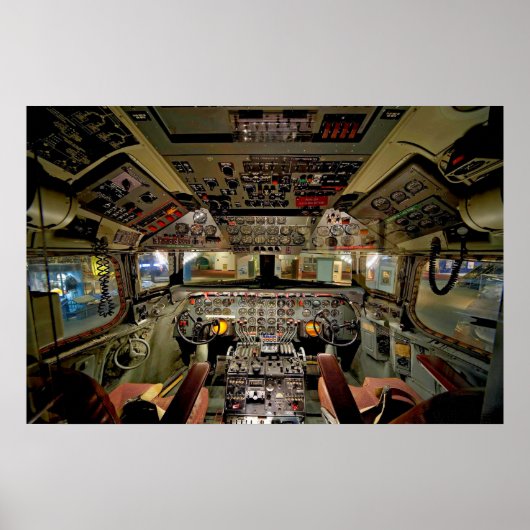 Poster Cockpit Jet commercial (Devant)