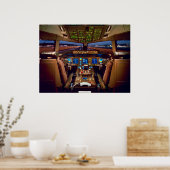 Poster Cockpit Jet commercial (Cuisine)