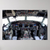 Poster Cockpit Jet commercial (Devant)