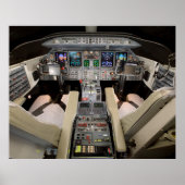 Poster Cockpit Lear Jet (Devant)