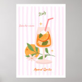 Poster Cocktail Aperol Spritz (Devant)