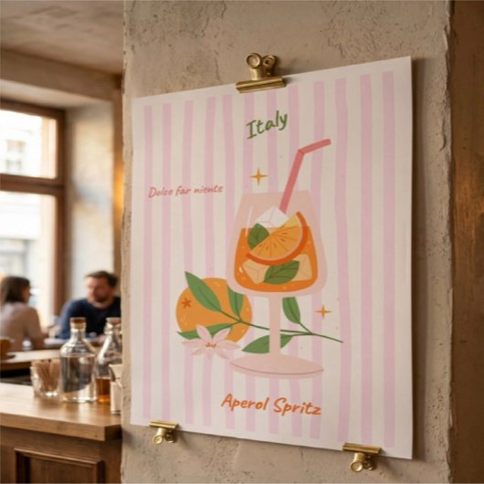 Poster Cocktail Aperol Spritz
