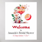 Poster Cocktail Aperol Spritz Agrumes Orange Fête de Mari (Devant)