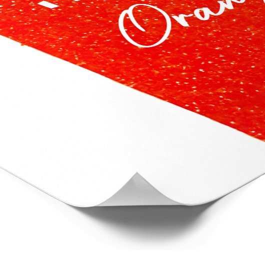 Poster Cocktail Aperol Spritz Gros verre orange (Coin)