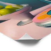 Poster Cocktail atomique futuriste du milieu du siècle (Coin)