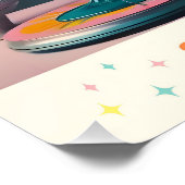 Poster Cocktail atomique futuriste du milieu du siècle (Coin)