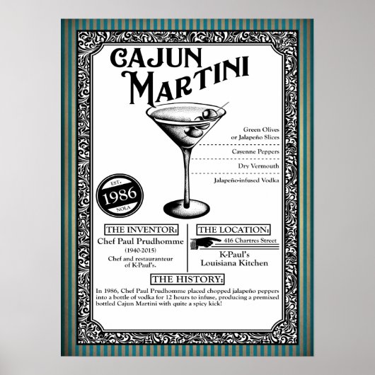 Poster Cocktail Cajun (Devant)