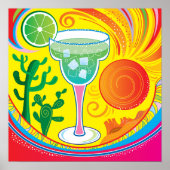 Poster Cocktail Coloré (Devant)