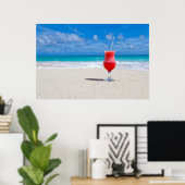 Poster Cocktail coloré au Paradis (Bureau à domicile)