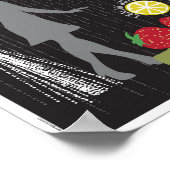 Poster Cocktail de fraises Redhead Martini (Coin)