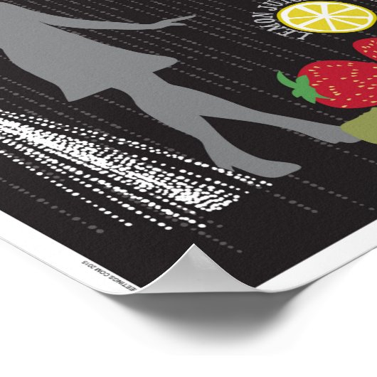 Poster Cocktail de fraises Redhead Martini (Coin)