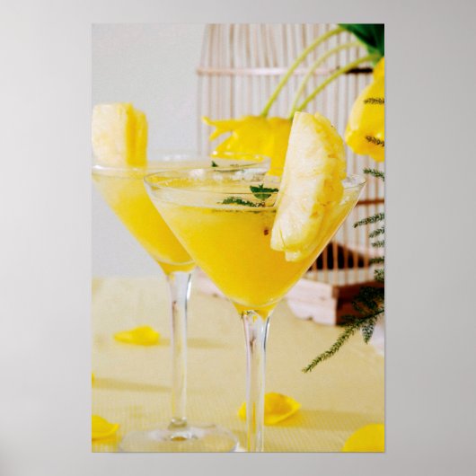 Poster Cocktail de Fresca à l'ananas et au gingembre (Devant)