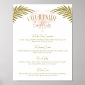 Poster Cocktail de soirée de Pickleball tropical Menu Dîn (Devant)