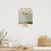 Poster Cocktail Dry Martini (Cuisine)
