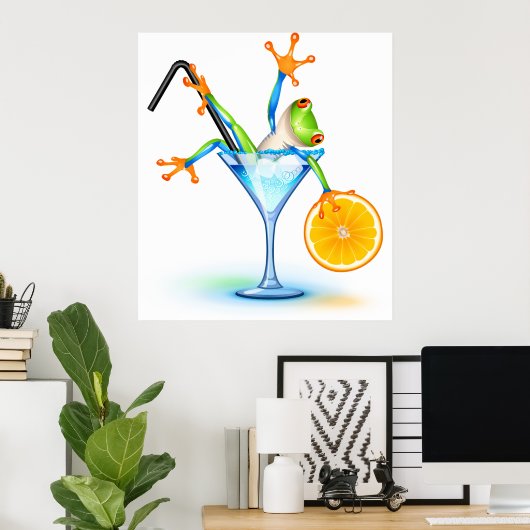 Poster Cocktail Frog (Bureau à domicile)