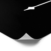 Poster Cocktail Hour Élégant Mariage de calligraphie noir (Coin)