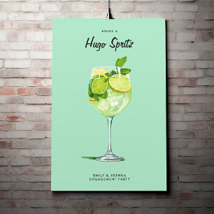Poster Cocktail Hugo Spritz Engagement Party