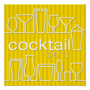 Poster Cocktail jaune