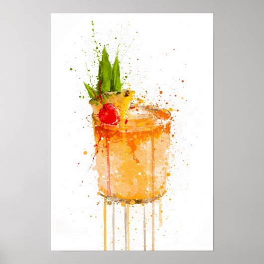 Poster Cocktail Mai Tai (Devant)