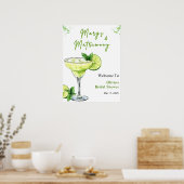 Poster Cocktail Margs and Matrimony Bridal Shower Welcome (Cuisine)