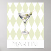 Poster Cocktail Martini boire sur Harlequin Arrière - pla (Devant)