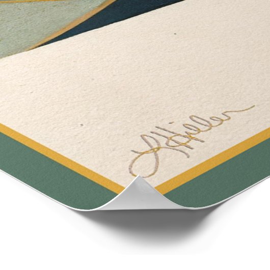 Poster Cocktail Martini Conception du milieu du siècle (Coin)