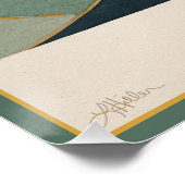 Poster Cocktail Martini Conception du milieu du siècle (Coin)