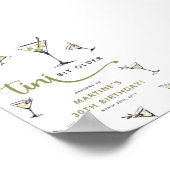 Poster Cocktail Martini 'Un peu plus âgé' pour un anniver (Coin)