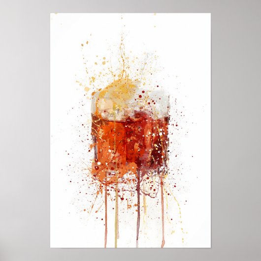 Poster Cocktail Negroni (Devant)