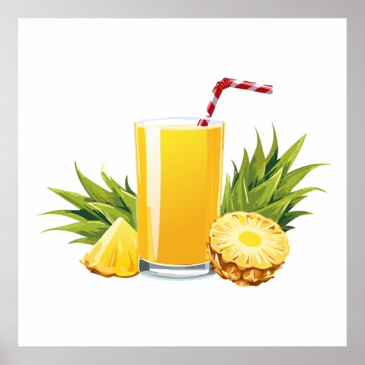 Poster cocktail Piña Colada (Devant)
