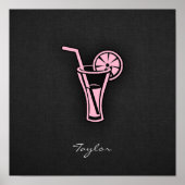 Poster Cocktail rose pâle (Devant)