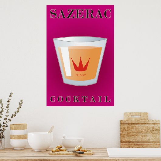 Poster Cocktail Sazerac (Cuisine)