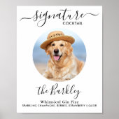 Poster Cocktail Signature de Mariage de Chien de Compagni (Devant)