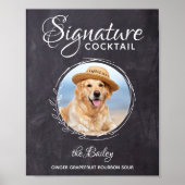 Poster Cocktail Signature du Bar à chiens pour mariage d' (Devant)