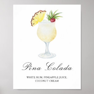 Poster Cocktail signature - Piña Colada