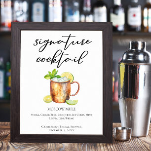 Poster Cocktail Signature Unique Moscow Mule