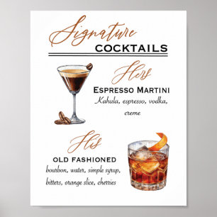 Poster Cocktails de signature