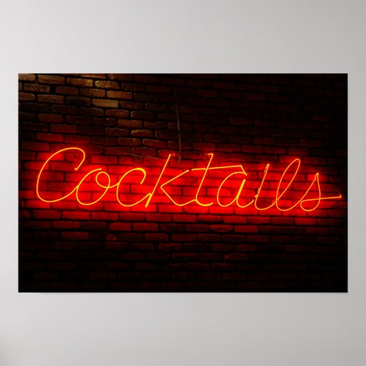 Poster Cocktails en brique (Devant)