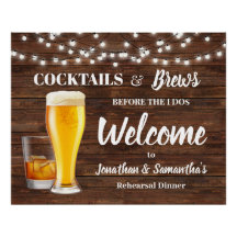 Cocktails et brasses rustiques avant de faire la r