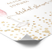 Poster cocktails pétillants or glitter mariée brunch (Coin)