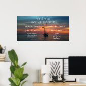 Poster Cocktails Signature Bride et Groom Summer Sunset (Bureau à domicile)