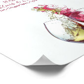 Poster Cocktails Signature Danse du vin rouge et blanc (Coin)