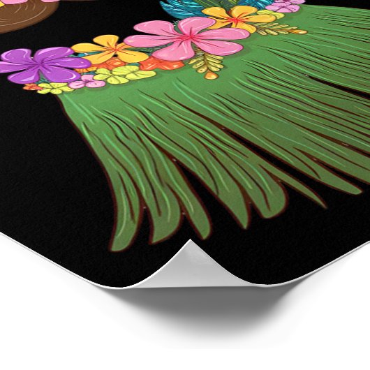 Poster Coco Bra Lei Fleurs Gr Jupe Hula Party Hallow (Coin)