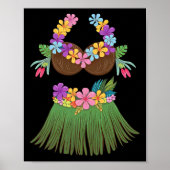Poster Coco Bra Lei Fleurs Gr Jupe Hula Party Hallow (Devant)